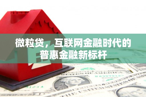 海州微粒贷，互联网金融时代的普惠金融新标杆