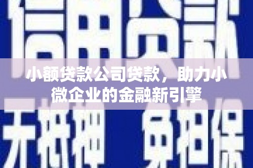 沙坪坝小额贷款公司贷款，助力小微企业的金融新引擎