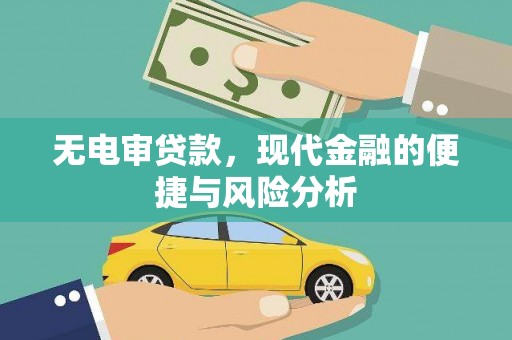 汉源无电审贷款，现代金融的便捷与风险分析