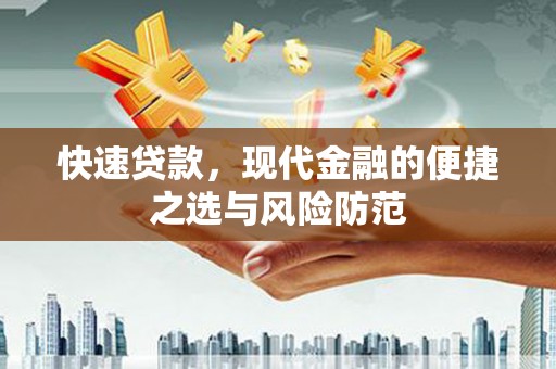 和林格尔快速贷款，现代金融的便捷之选与风险防范