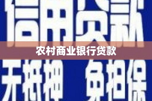 项城农村商业银行贷款