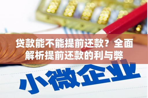 周村贷款能不能提前还款？全面解析提前还款的利与弊