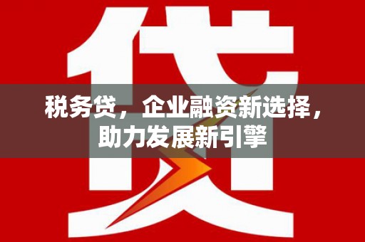 依兰税务贷，企业融资新选择，助力发展新引擎