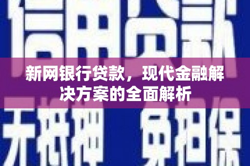 广陵新网银行贷款，现代金融解决方案的全面解析