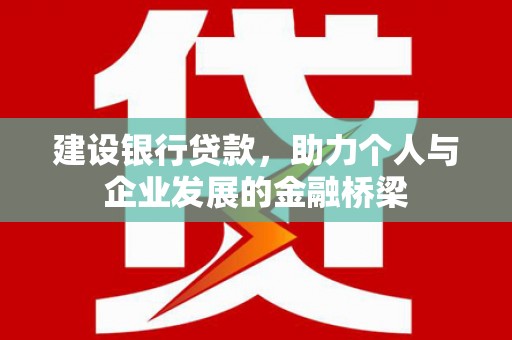 阿巴嘎旗建设银行贷款，助力个人与企业发展的金融桥梁