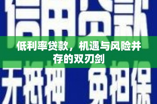 海州低利率贷款，机遇与风险并存的双刃剑